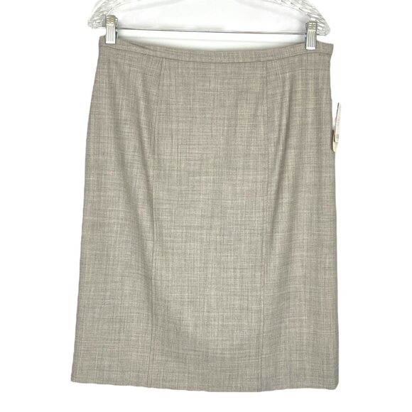 Doncaster Signature Womens Gray Pencil Skirt Virgin Wool Stretch size 12 - Picture 1 of 12
